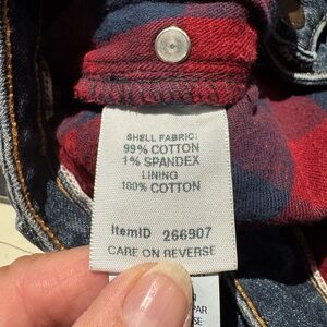 L.L. Bean Lined Flannel Straight Leg Blue Jeans size 8- MT